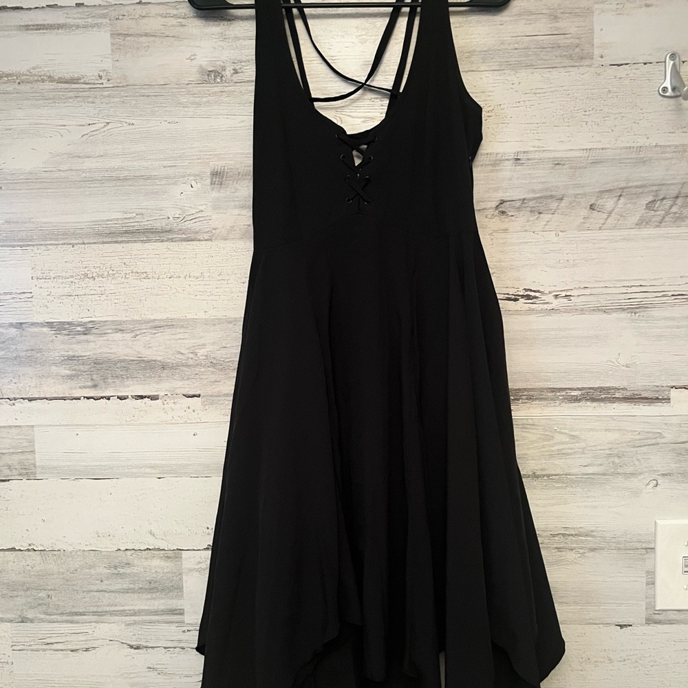 Killstar Black High Low Sundress V-neck